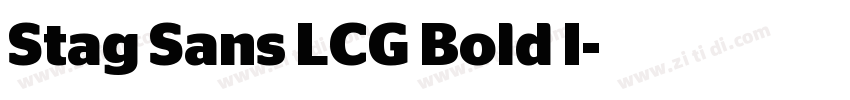 Stag Sans LCG Bold I字体转换